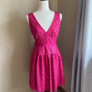 Elegant Pink Lace Dress